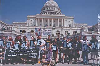 Pot protestors in Washington DC: calling for an end to the drug war.