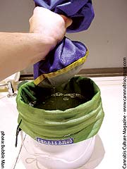 Pull the first bag out of leaf matter out of the mix