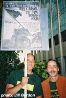 Flash (right) from a previous protest