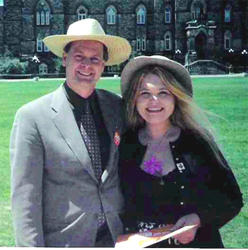 On Parliament Hill in Canada with Marc Emery