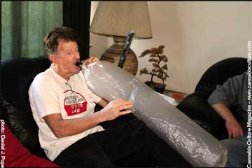 Ken Gorman enjoys Lemon Skunk vapor.