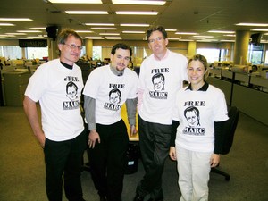 National Post newspaper staff in shirts