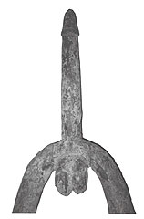 Wooden phallic effigy from fertility festivals in Camaroon