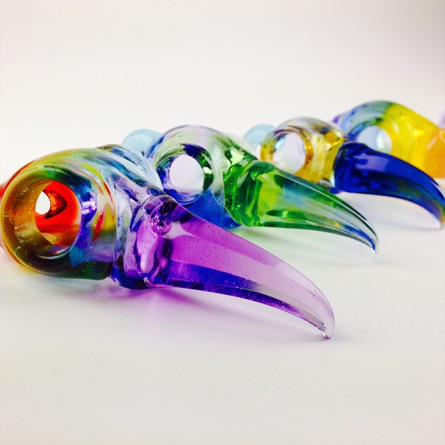 CALM x Murdoc faceted beak pendys